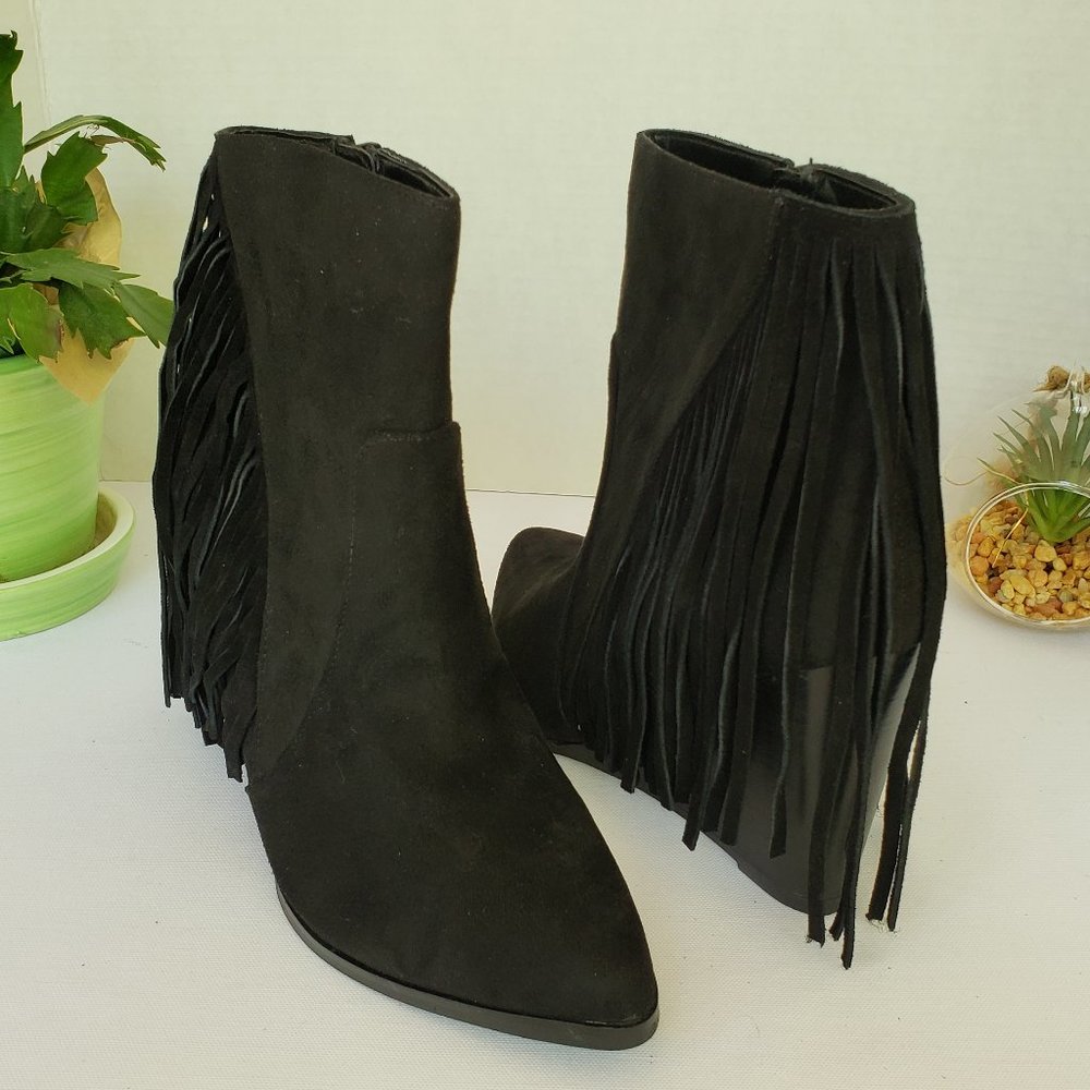 CARLOS by CARLOS SANTANA Mika Western Boos in Black Size 9 New NWT